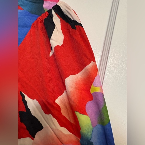 Farm Rio One-Shoulder Slim Floral Midi Dress - Picture 6 of 8